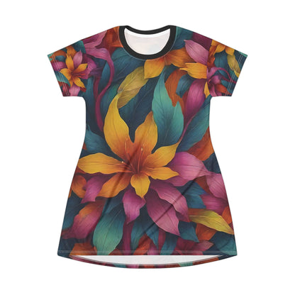 Shirt Dress Female Flower_000